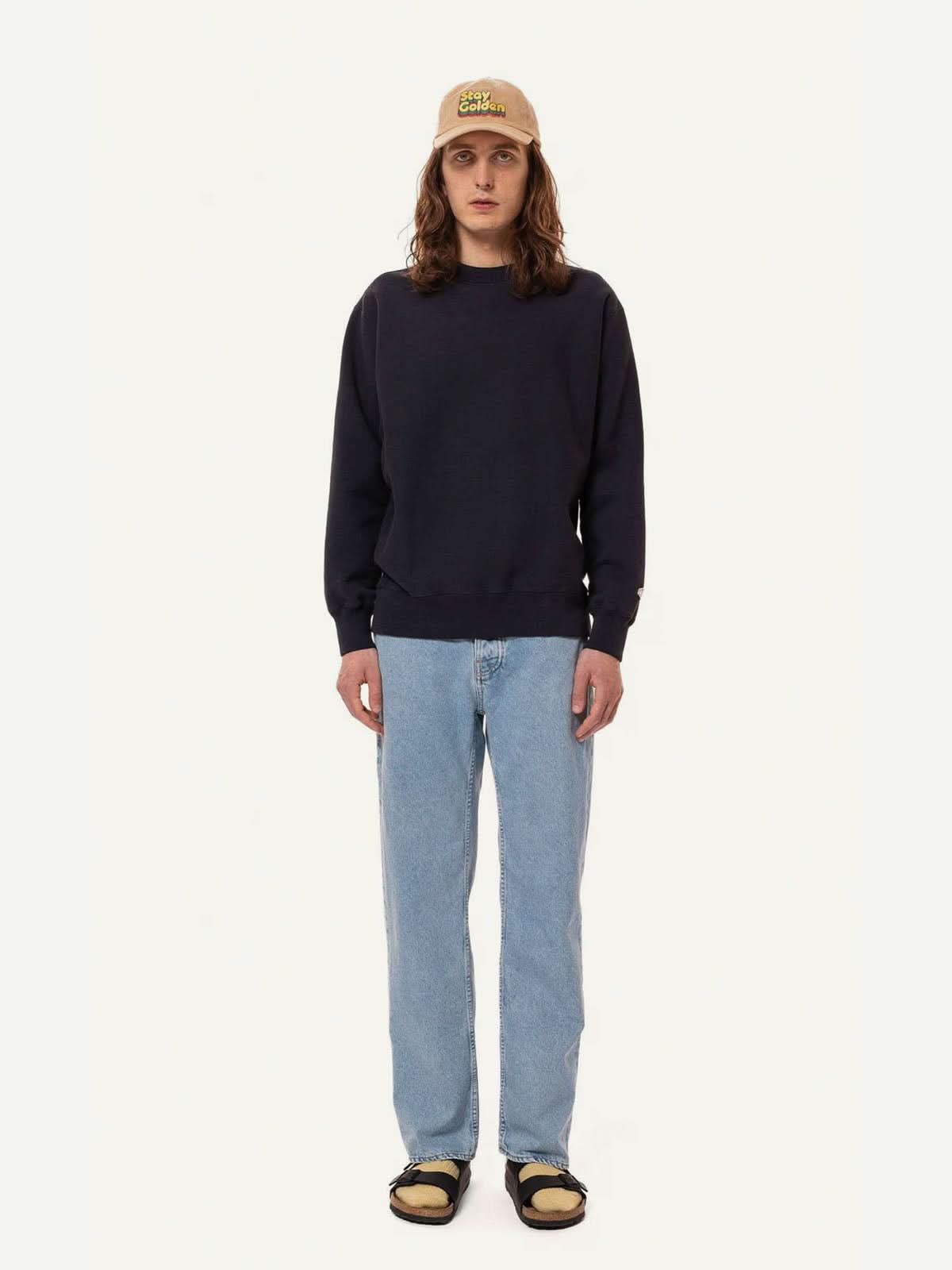Nudie Jeans Co Hasse Crew Neck Navy