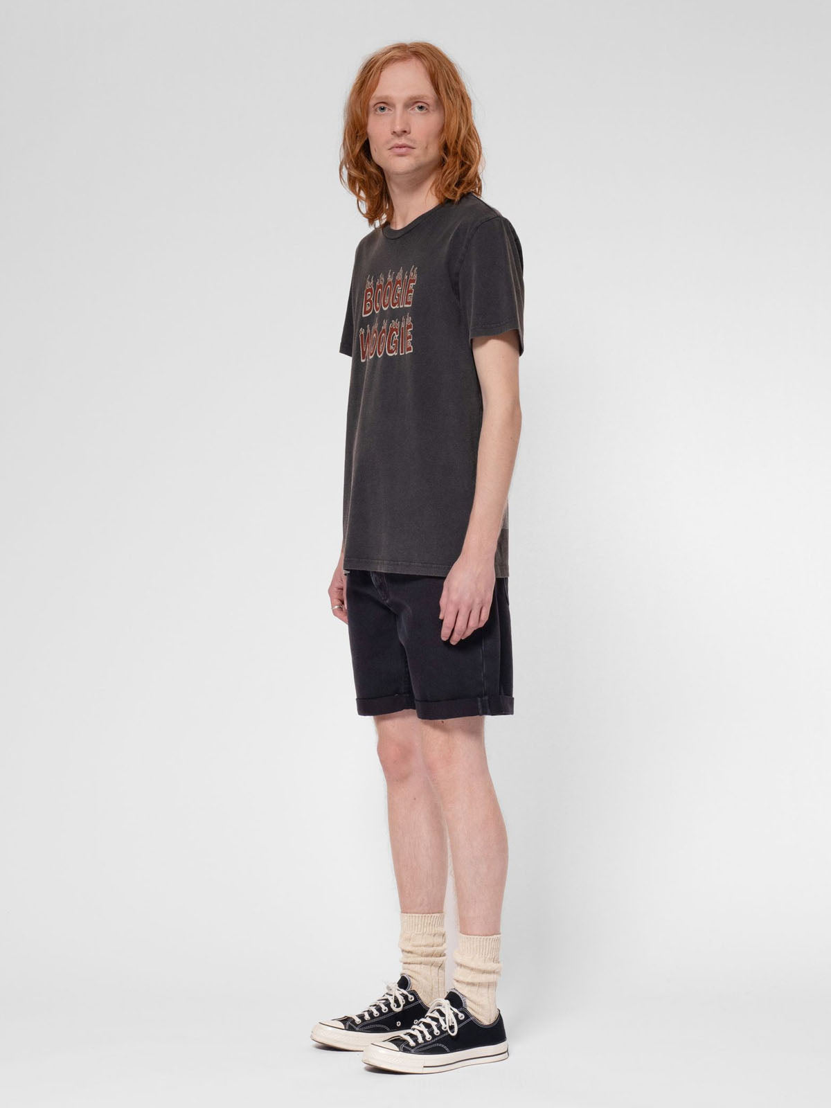Nudie Jeans Co Josh Shorts Aged Black