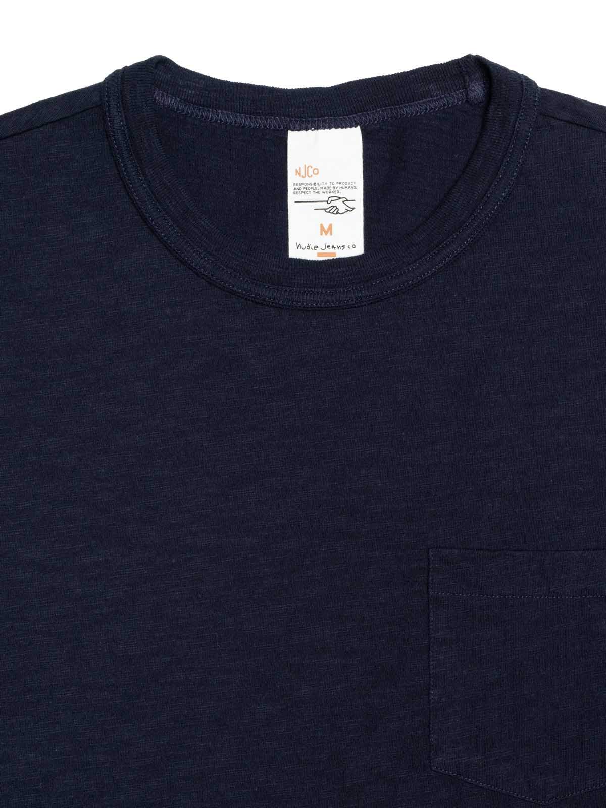Nudie Jeans Co Roy Heavy Slub T-Shirt Blueberry