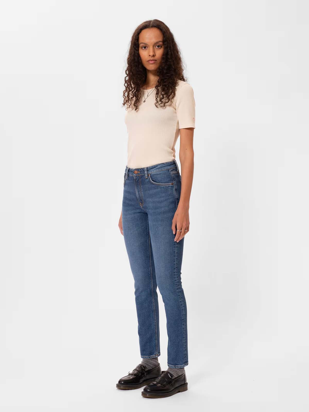 Nudie Jeans Co W's Mellow Mae Blue Mud L28