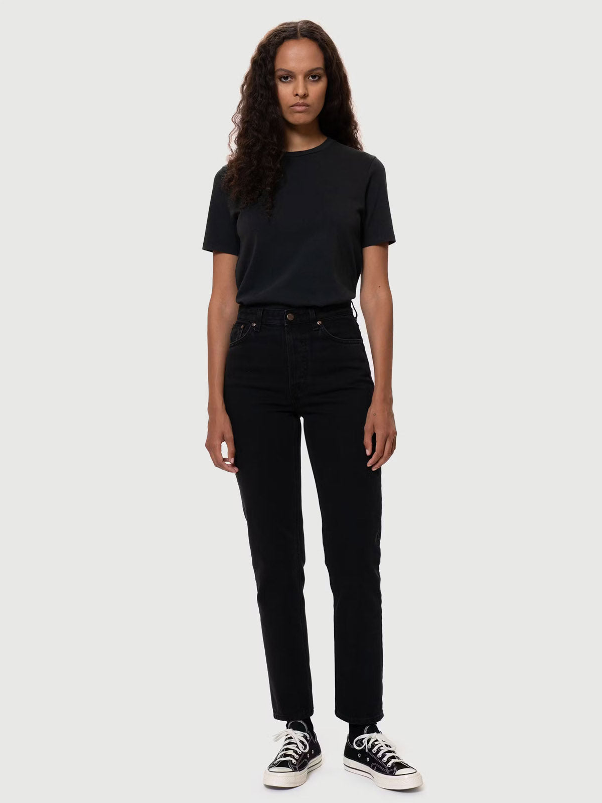 Nudie Jeans Co W's Breezy Britt Black Aged L28