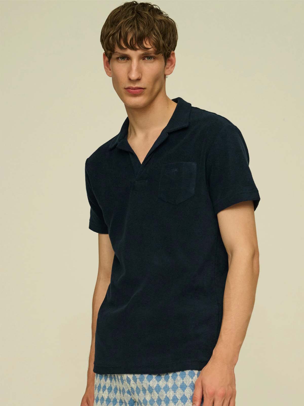 OAS Navy Polo Terry Shirt