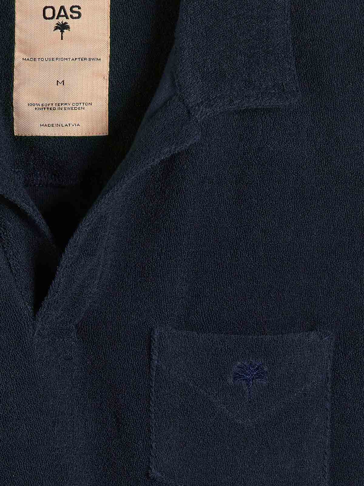 OAS Navy Polo Terry Shirt