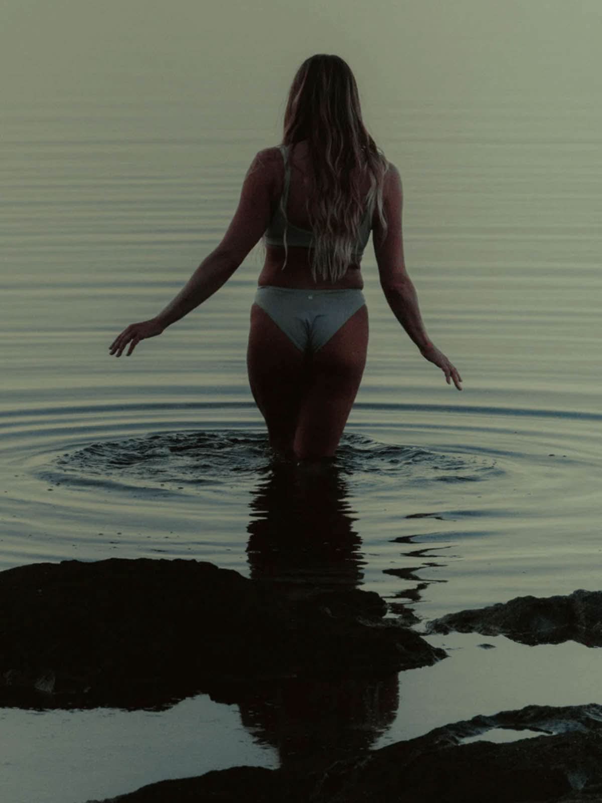 OY Surf Bikini Bottom Calima Silver Shiny