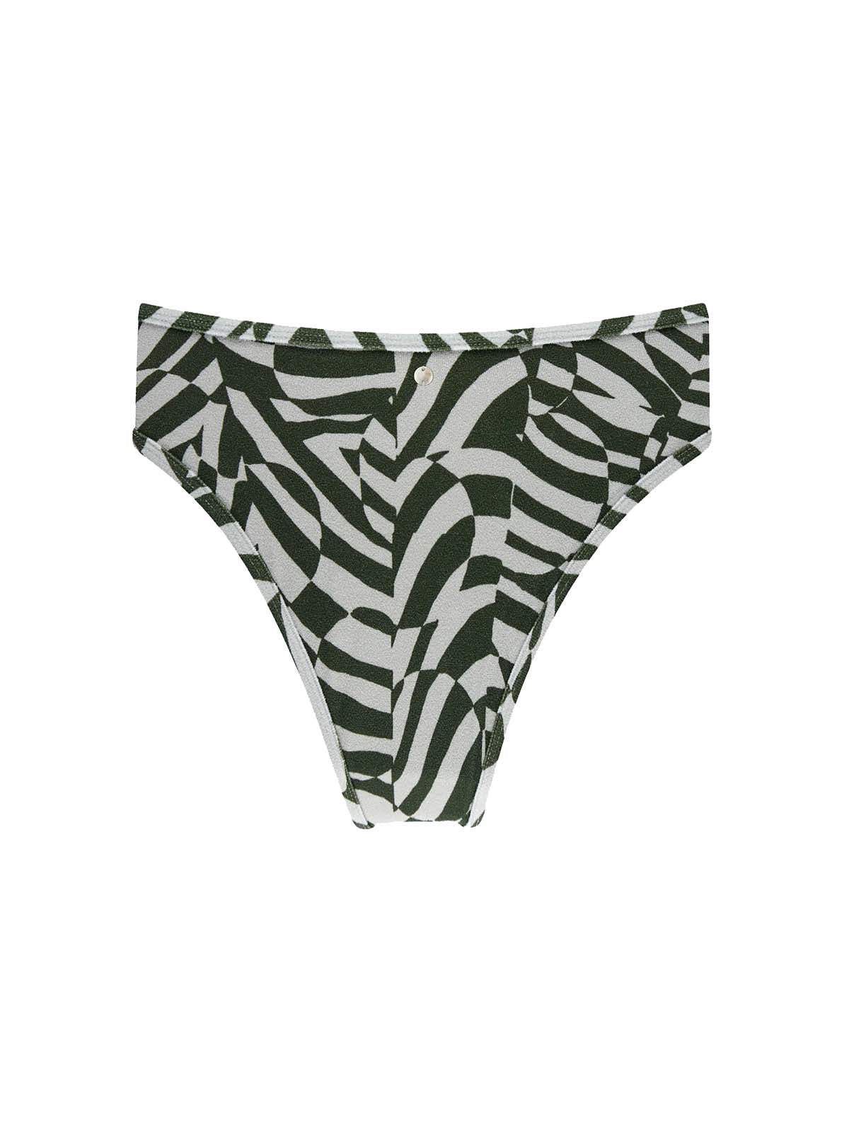 OY Surf Bikini Bottom Calima Unreal Zebra Print Terry
