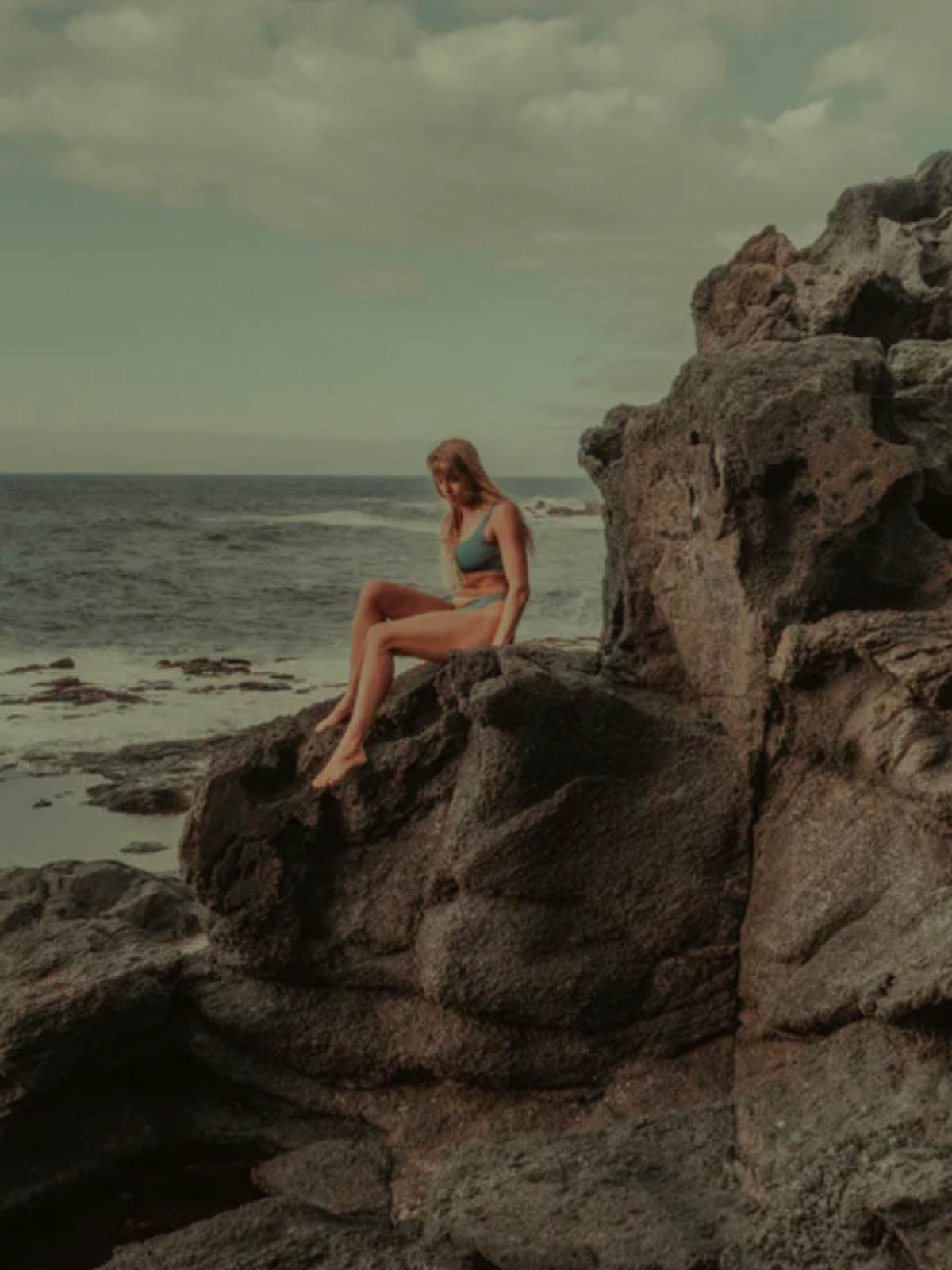 OY Surf Bikini Bottom Notos Eisblau Shiny