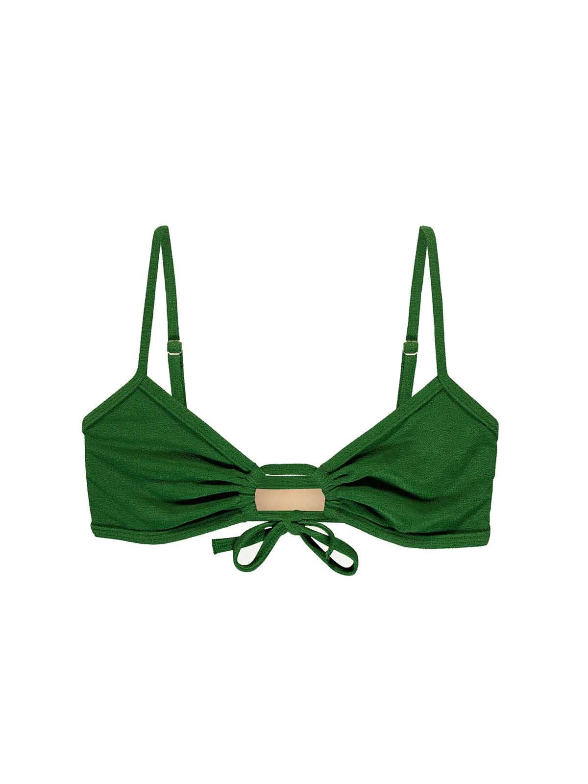 OY Surf Bikini Top Joran Dark Green Terry