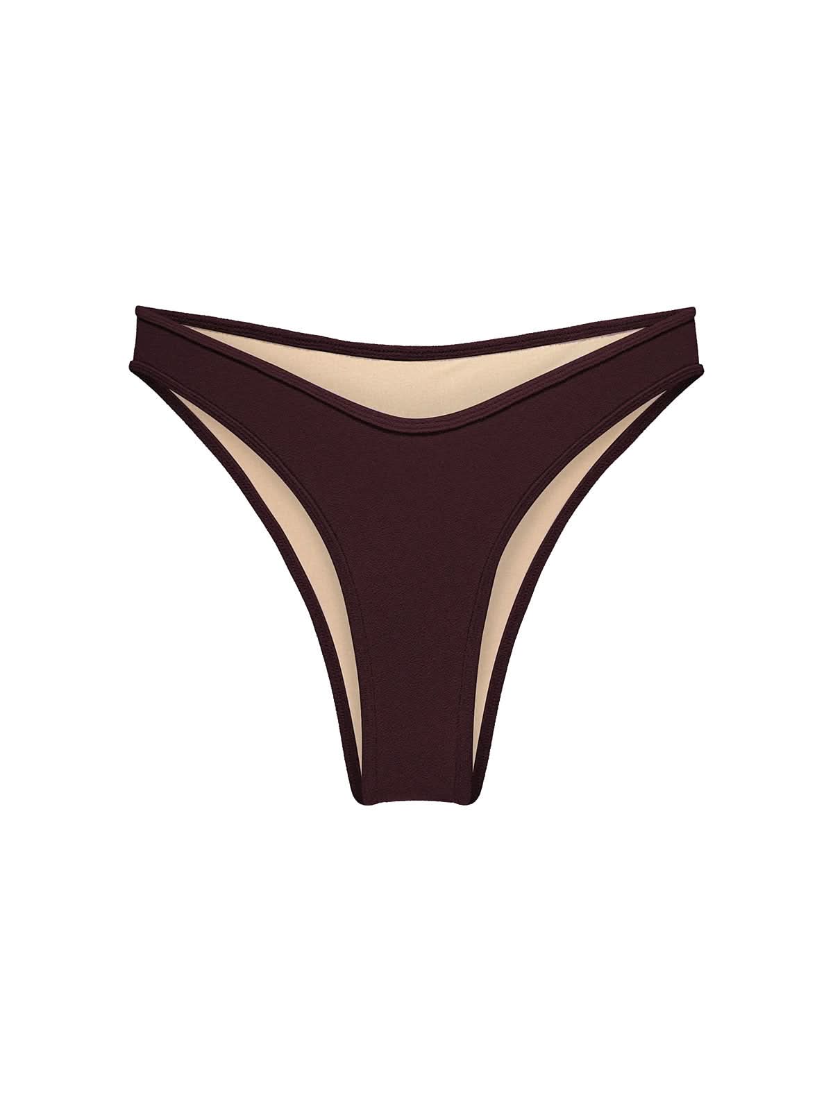 OY Surf Bikini Bottom Notos Dark Brown Terry