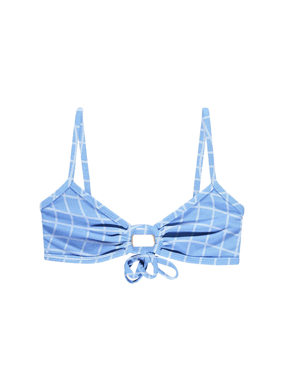 OY Surf Bikini Top Joran Blue Pool Print Terry
