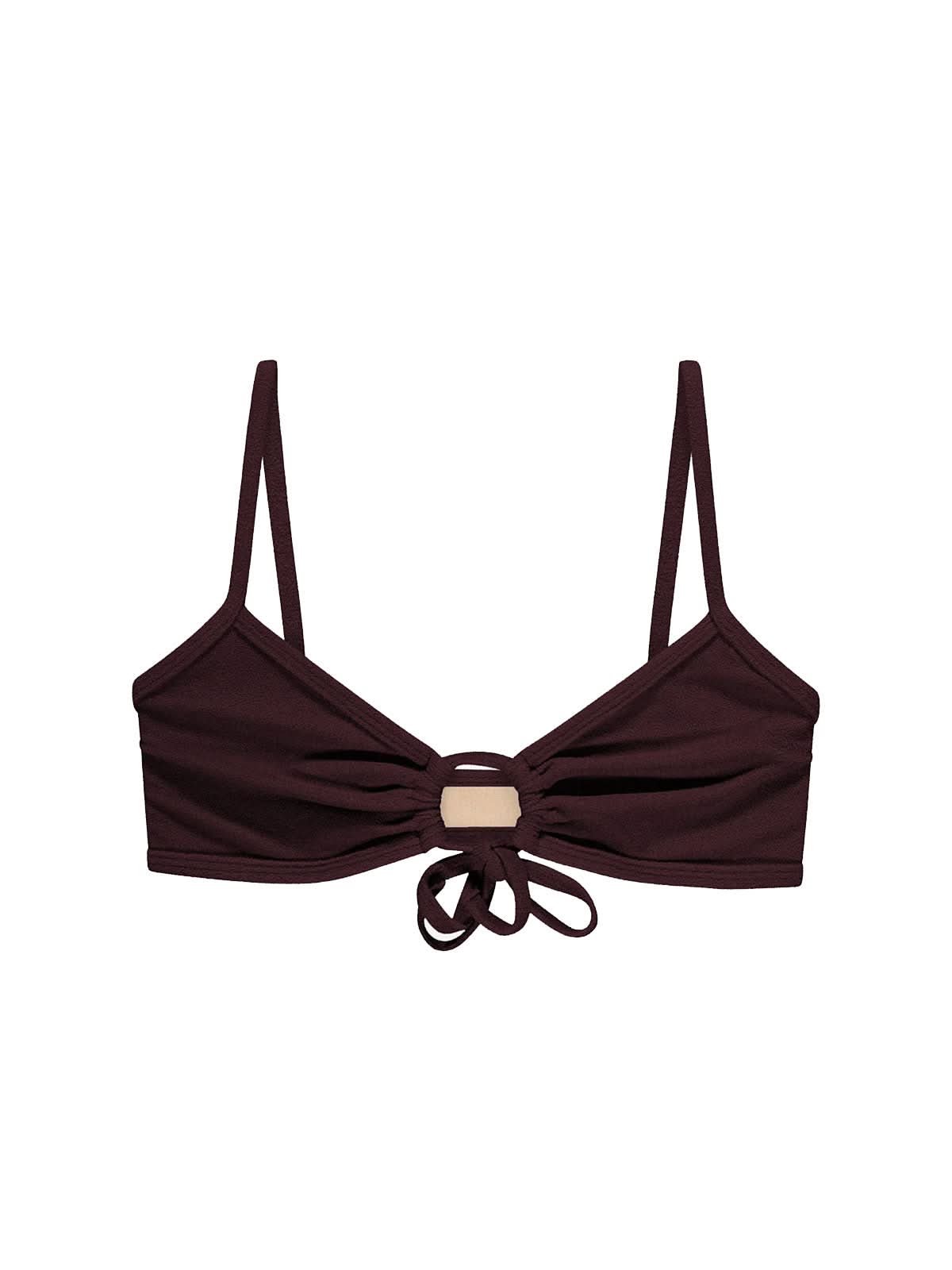 OY Surf Bikini Top Joran Dark Brown Terry
