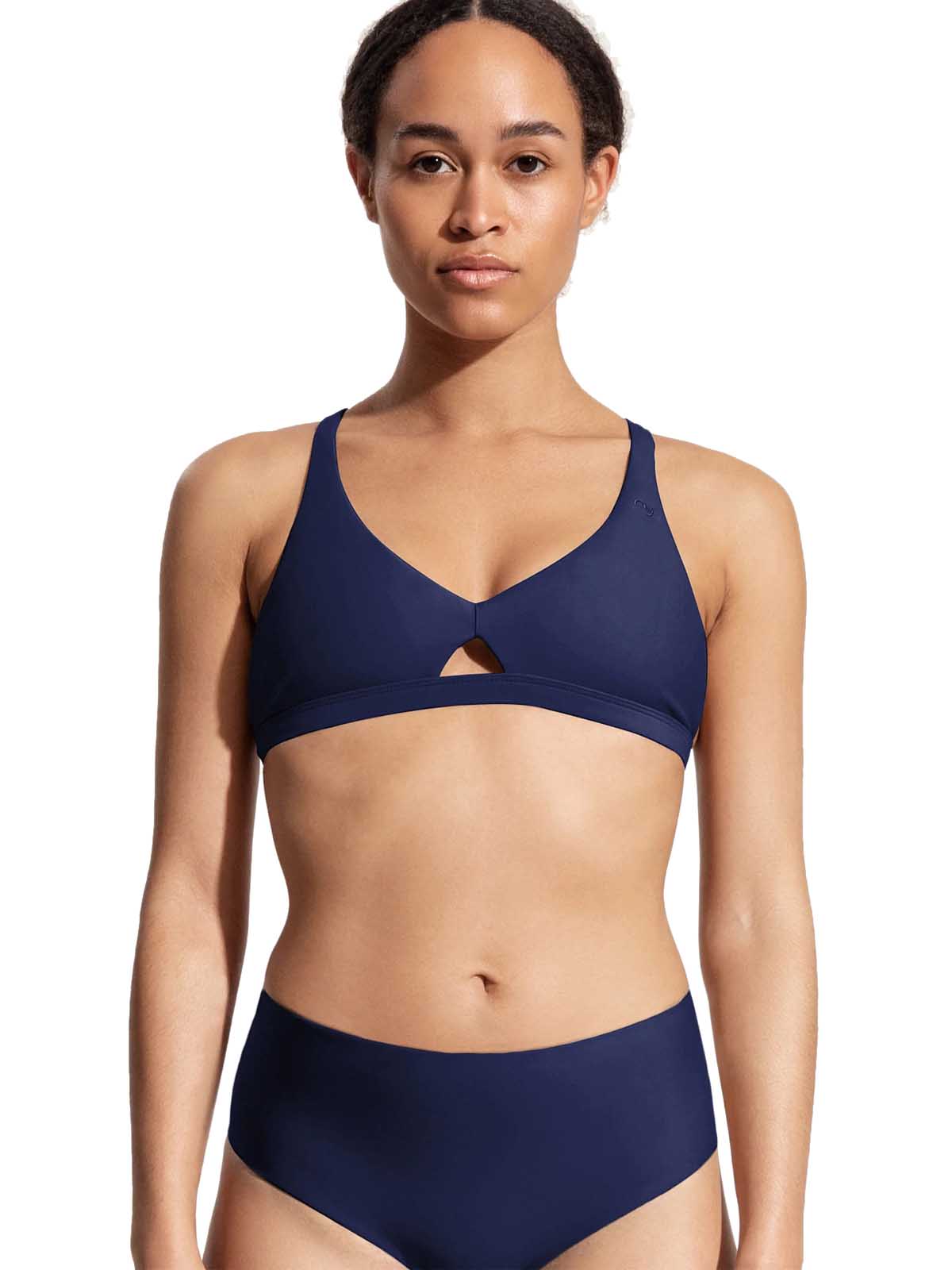 OY Surf Surf Bikini Top Coho Midnight Blue Recycled Nylon