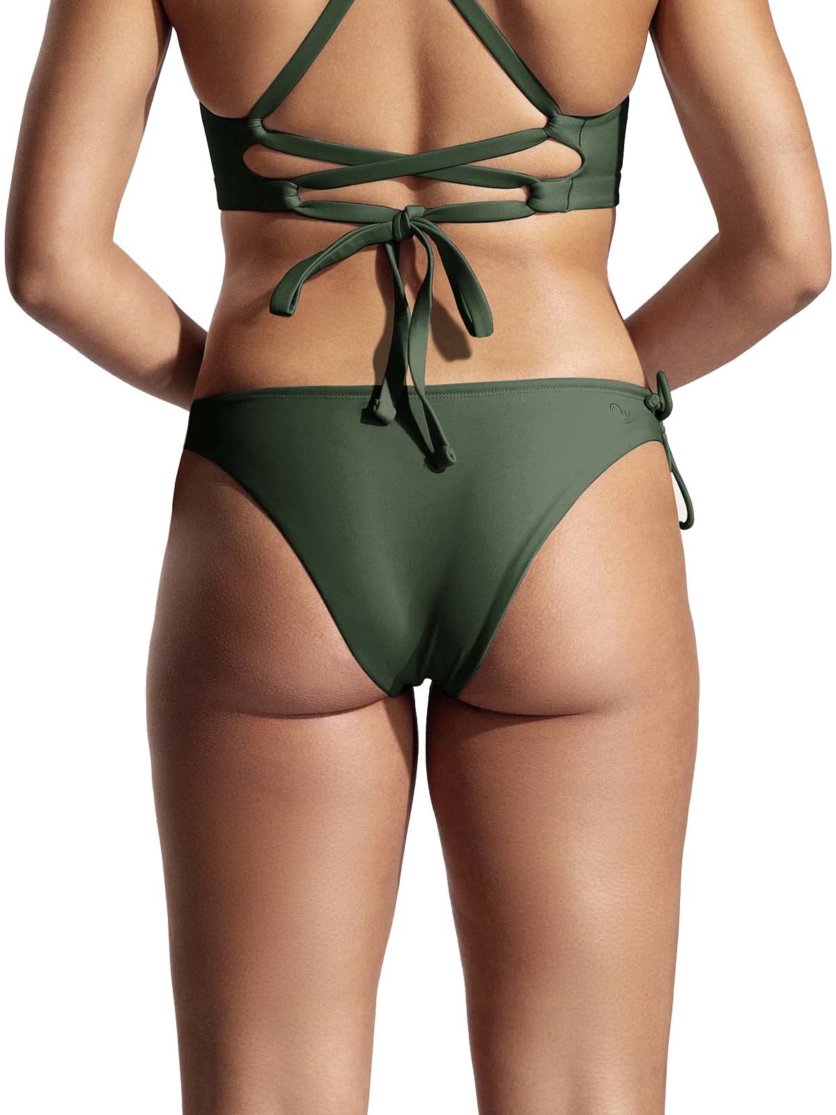 OY surf Surf Bikini Bottom Mako Dunkelgrün Recycled Nylon