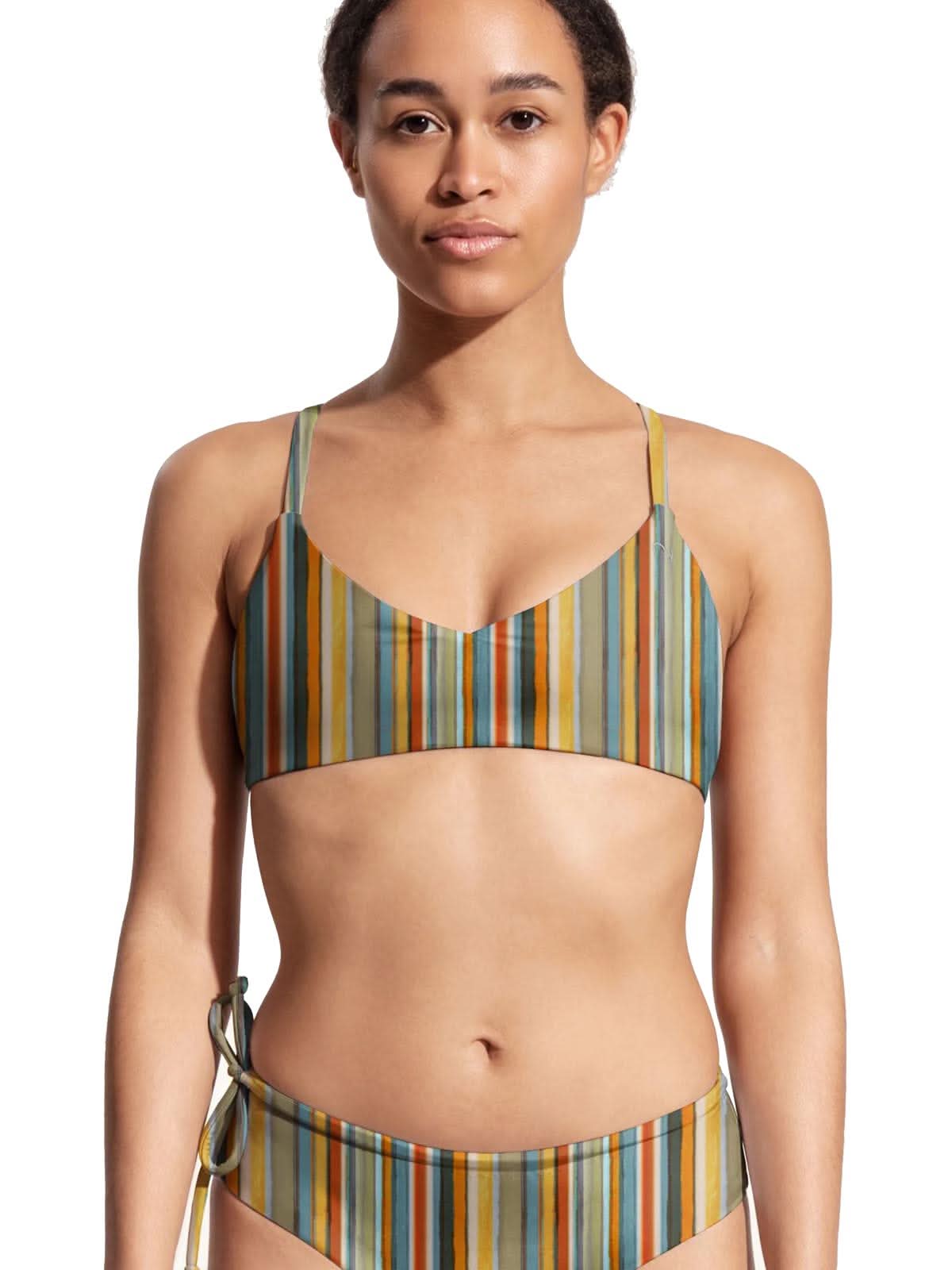 OY Surf Surf Bikini Top Dace Solar Ray Print Recycled Nylon