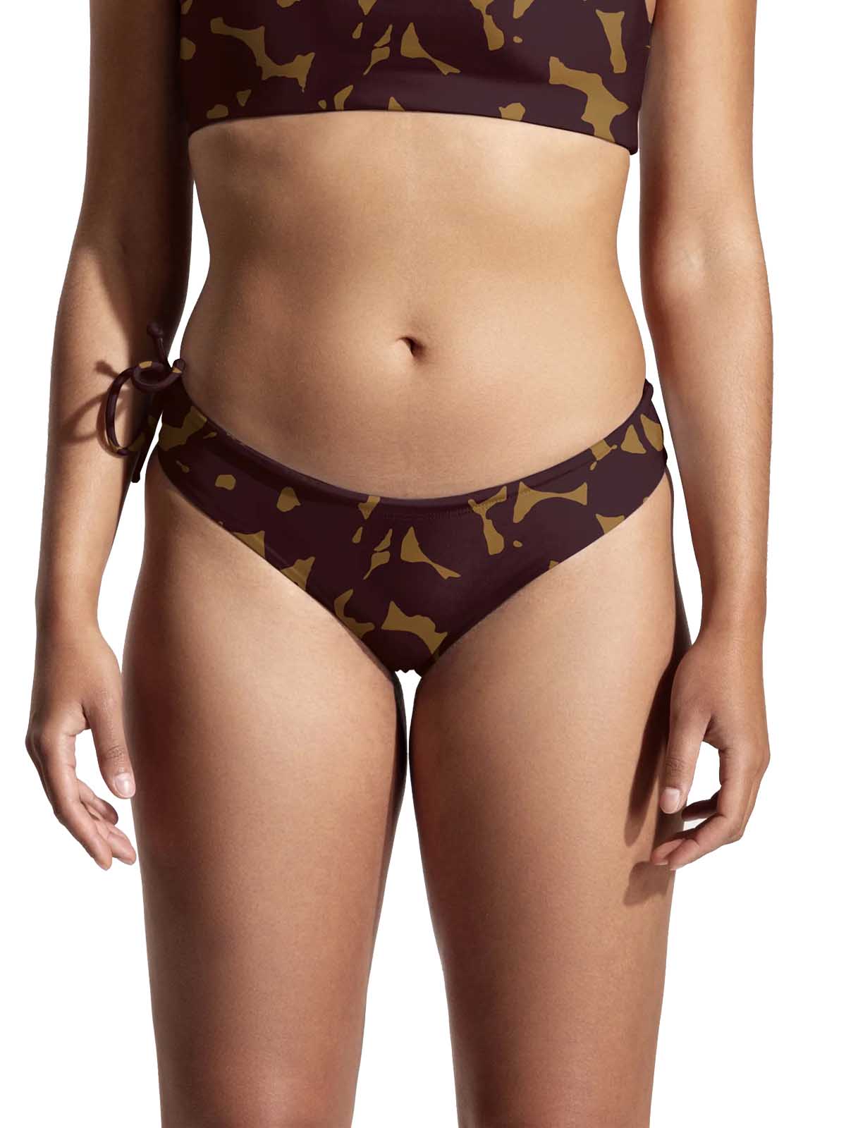 OY surf Surf Bikini Bottom Tope Hibiskus Print Recycled Nylon