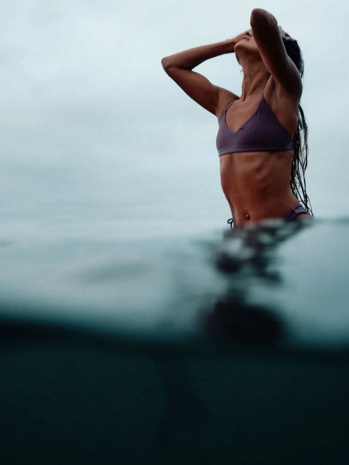 OY surf Surf Bikini Top Dace Sunset Violett Recycled Nylon