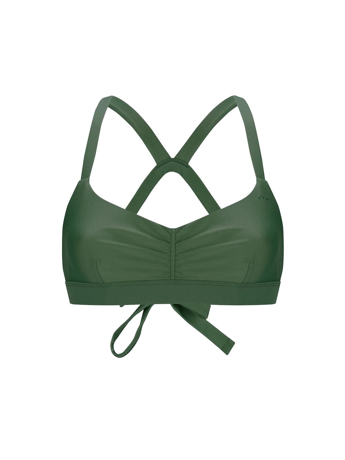 OY surf Surf Bikini Top Hoki Dunkelgrün Recycled Nylon