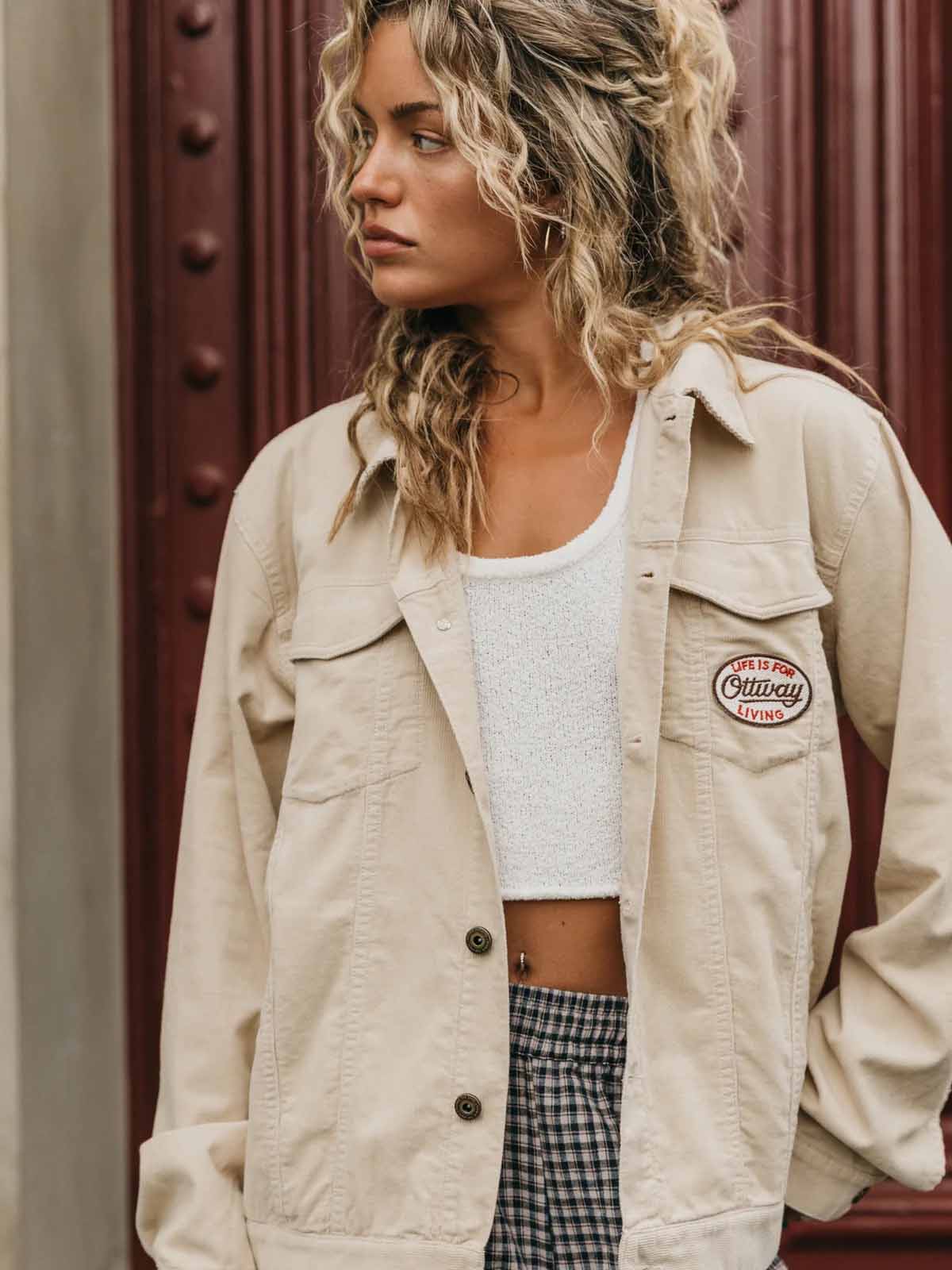 Ottway W' Lowkey Corduroy Jacket Cream