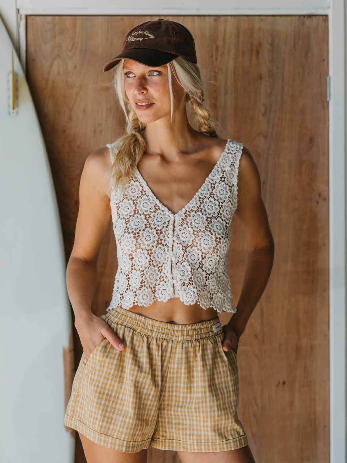 Ottway W's Bloom Embroided Button-Front Top