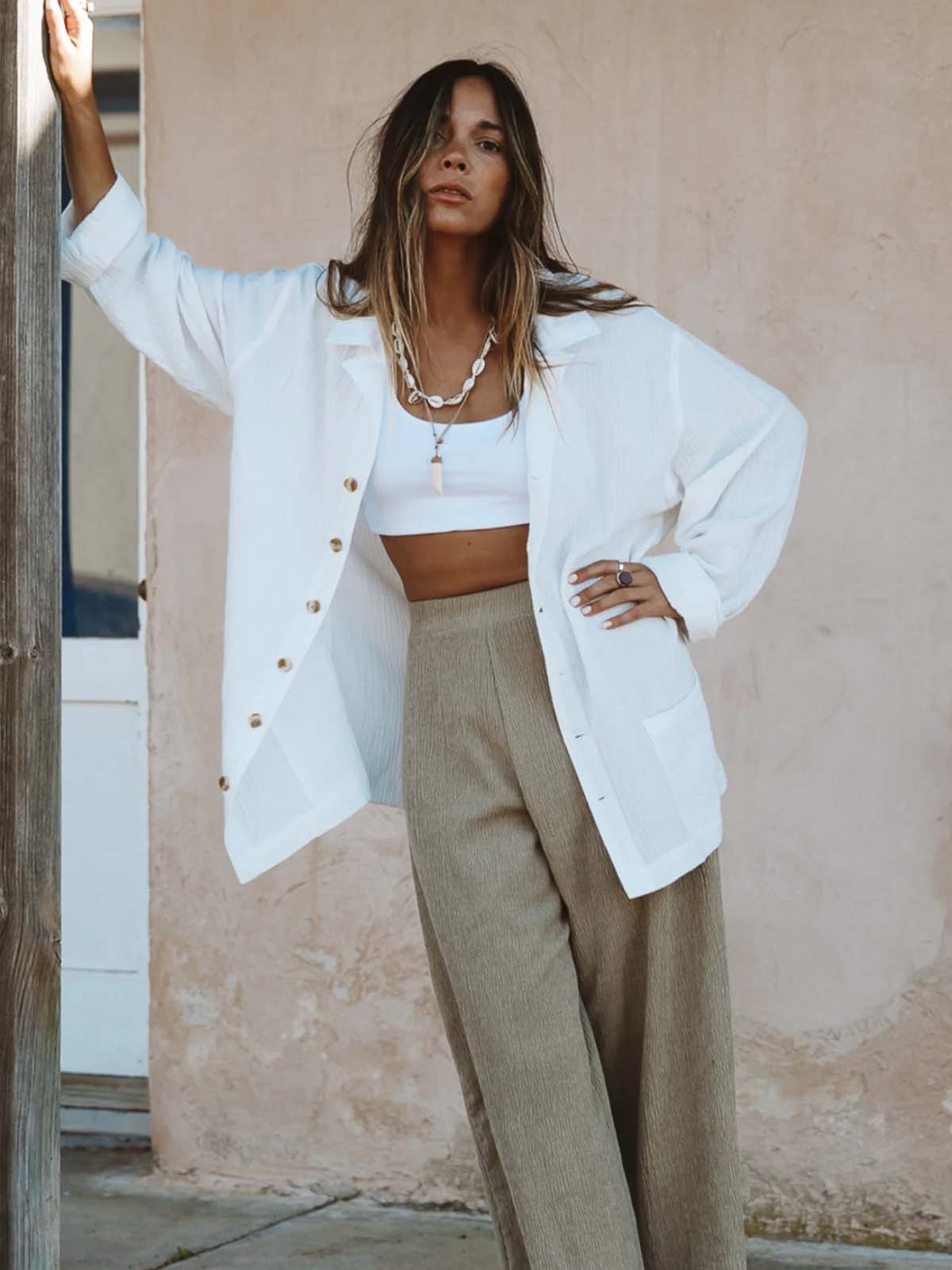 Ottway W's Palmer Women Longsleeve Shirt White