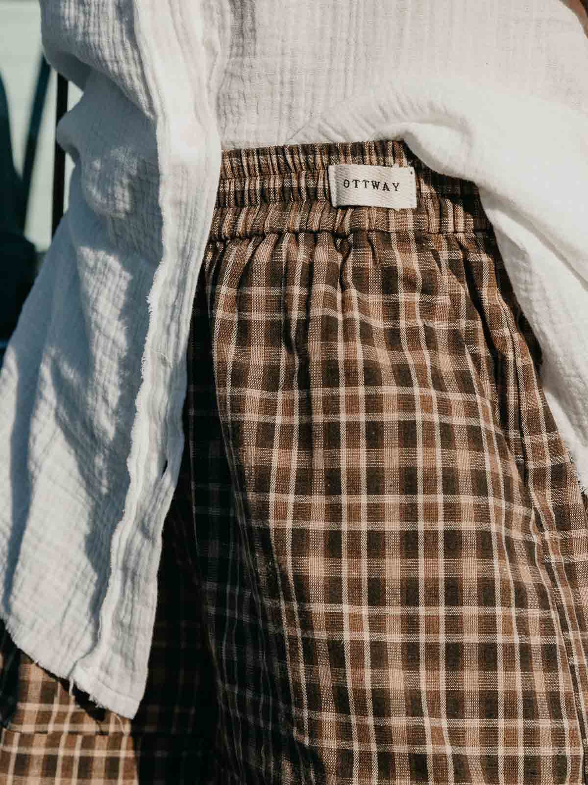Ottway Willow Checked Shorts Green