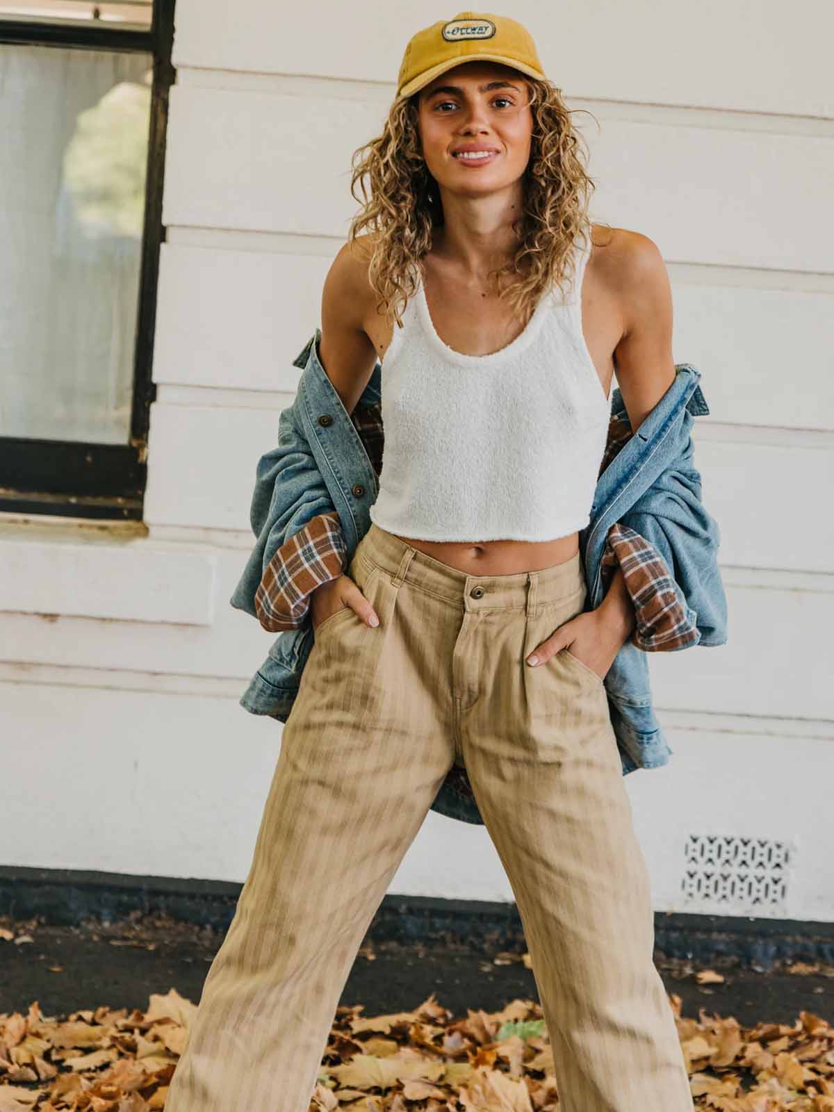 Ottway W's Ben Roy Baggy Pleated Pants Light Brown