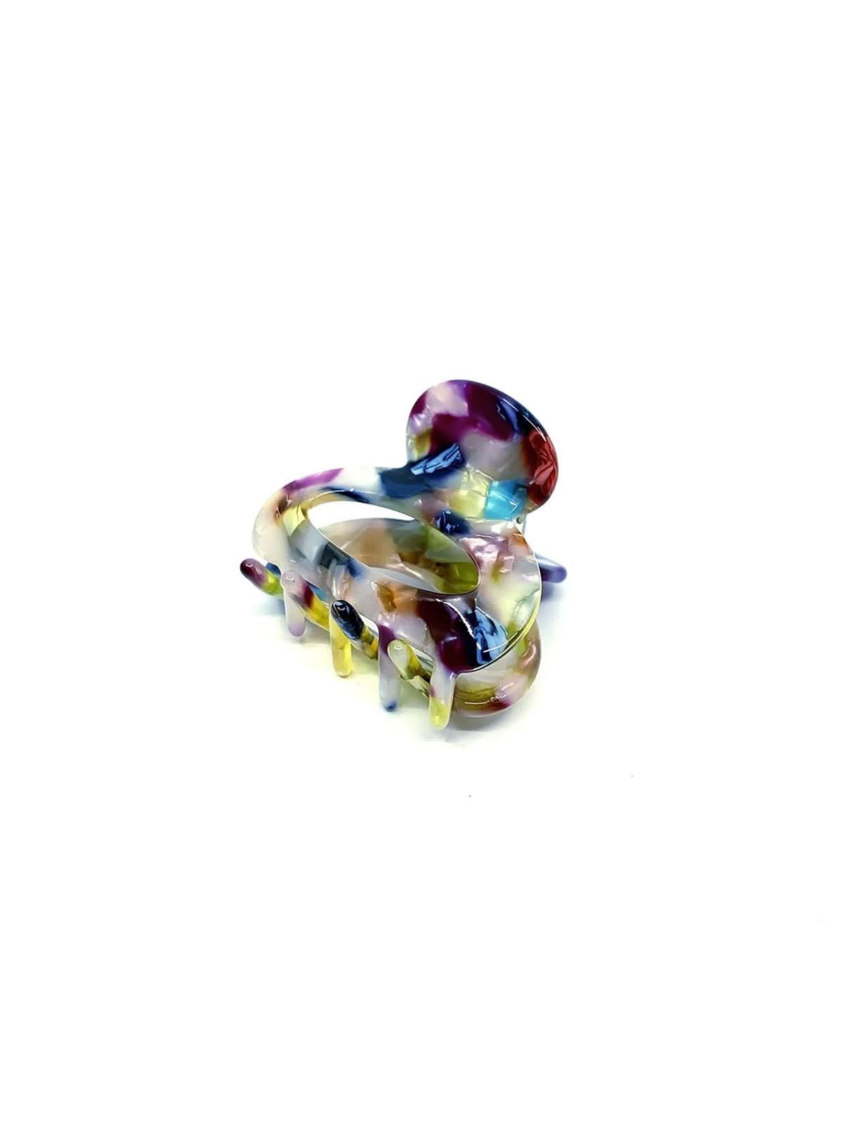 Palmey Haarklammer Kaki Rainbow S