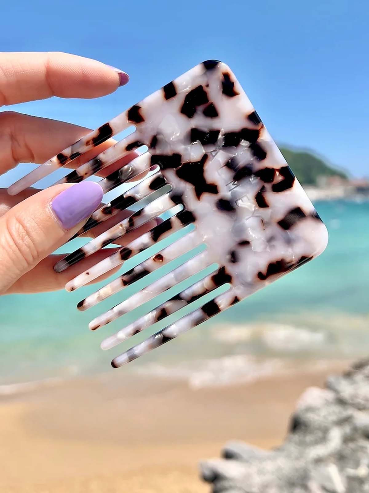 Palmey Kamm Beige Schwarz