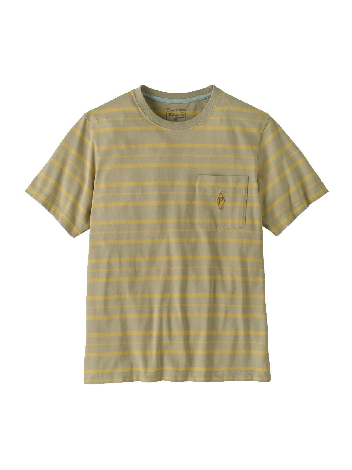 Patagonia M's MW Water People Mark Pocket Tee Steep Face: Weathered Stone