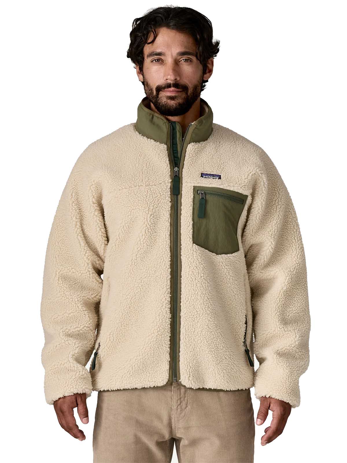 Patagonia M's Classic Retro-X Jkt Dark Natural /Basin Green