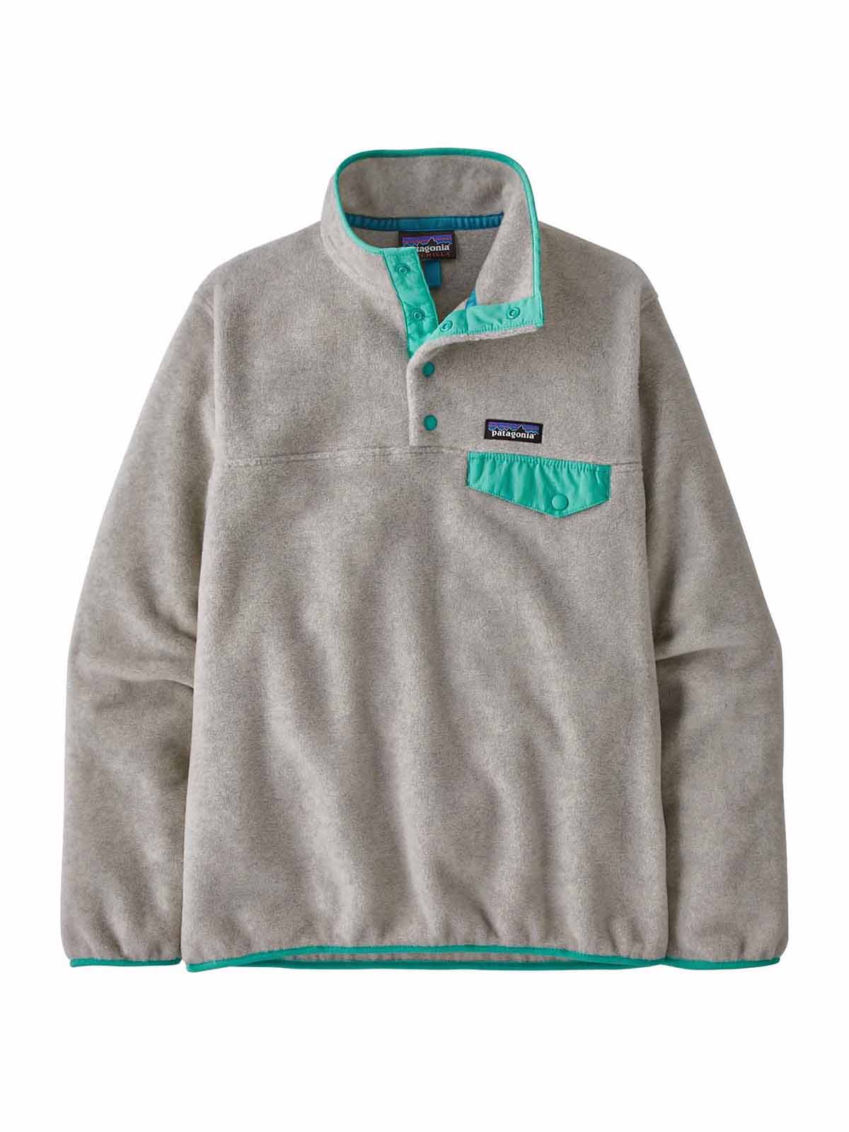 Patagonia W's Sync Snap Fleece Oatmeal Heather Teal