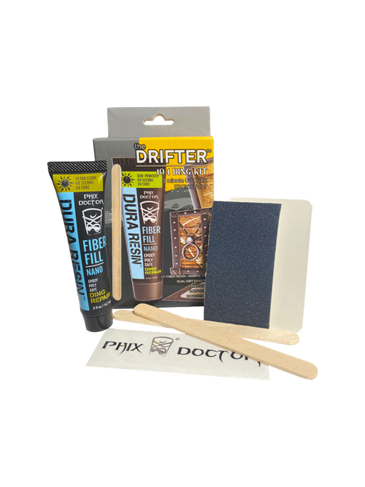 Phix Doctor The Drifter 10+1 Travel Ding Kit Epoxy & Polyester