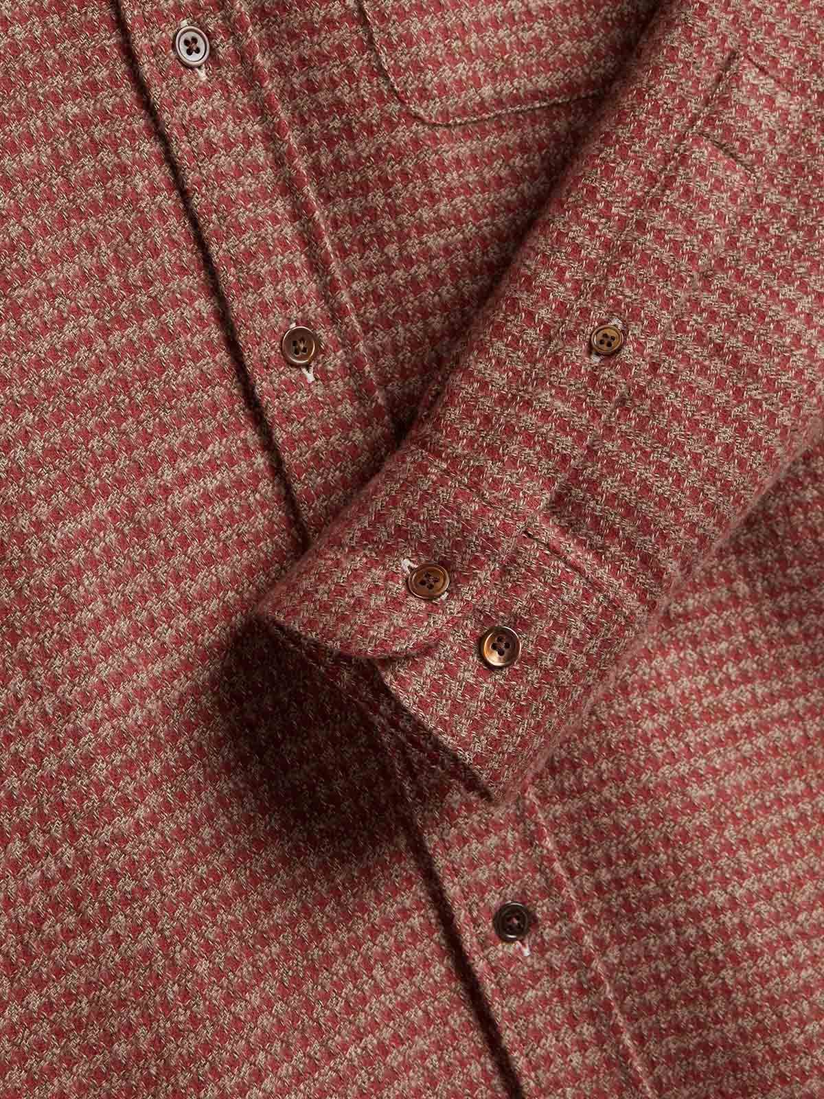 Portuguese Flannel Abstract Pied Poule Shirt Clay