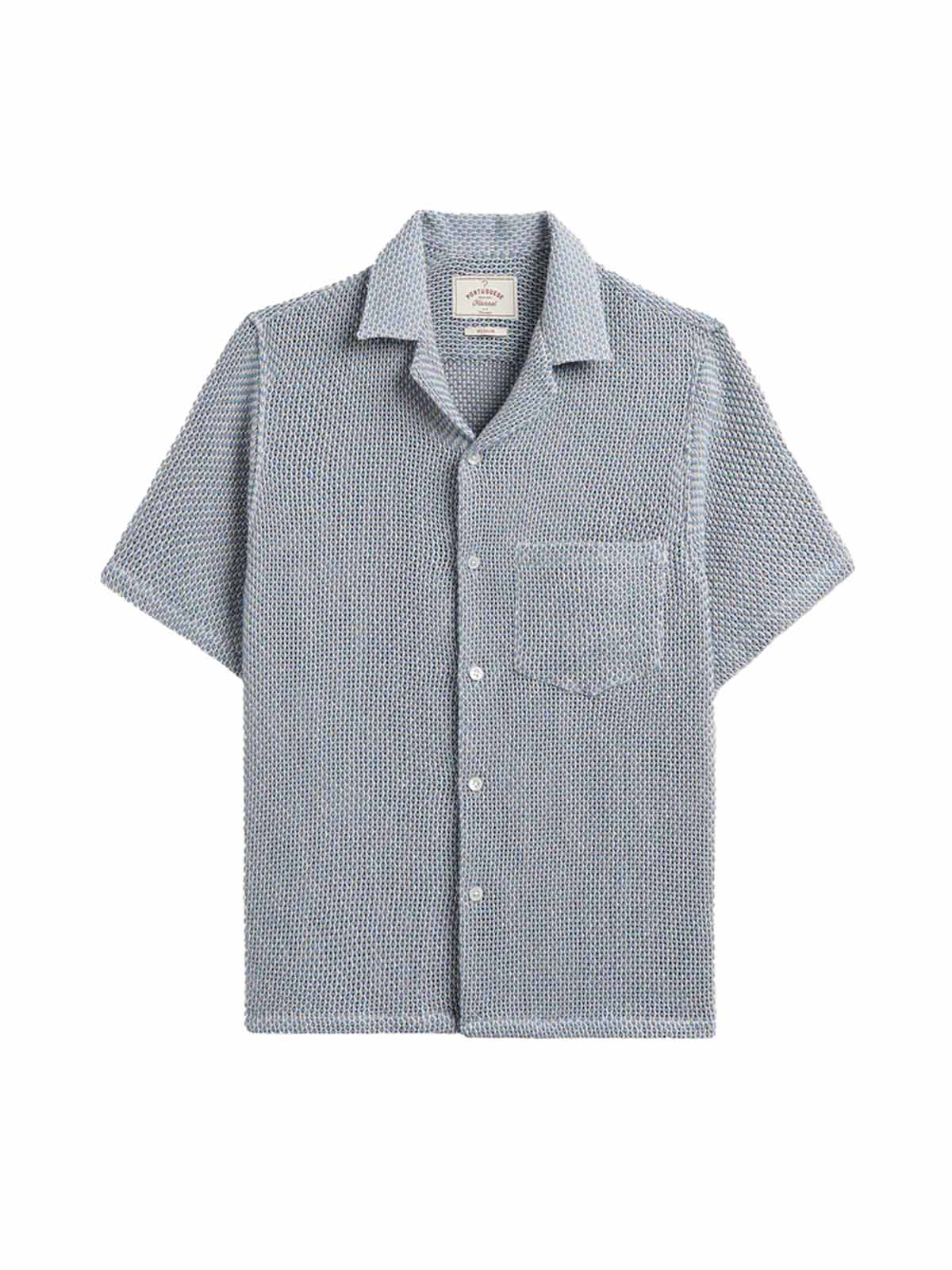 Portuguese Flannel Shirt Agora Pastel Blue