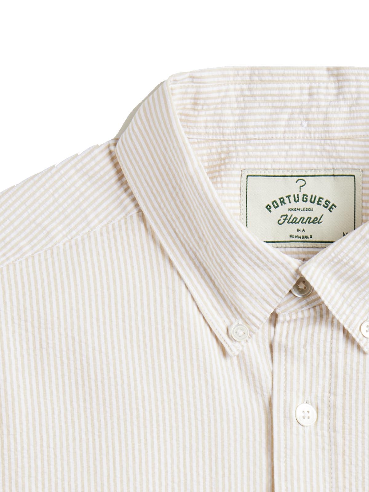 Portuguese Flannel Atlantico LS Shirt Stripe Sand