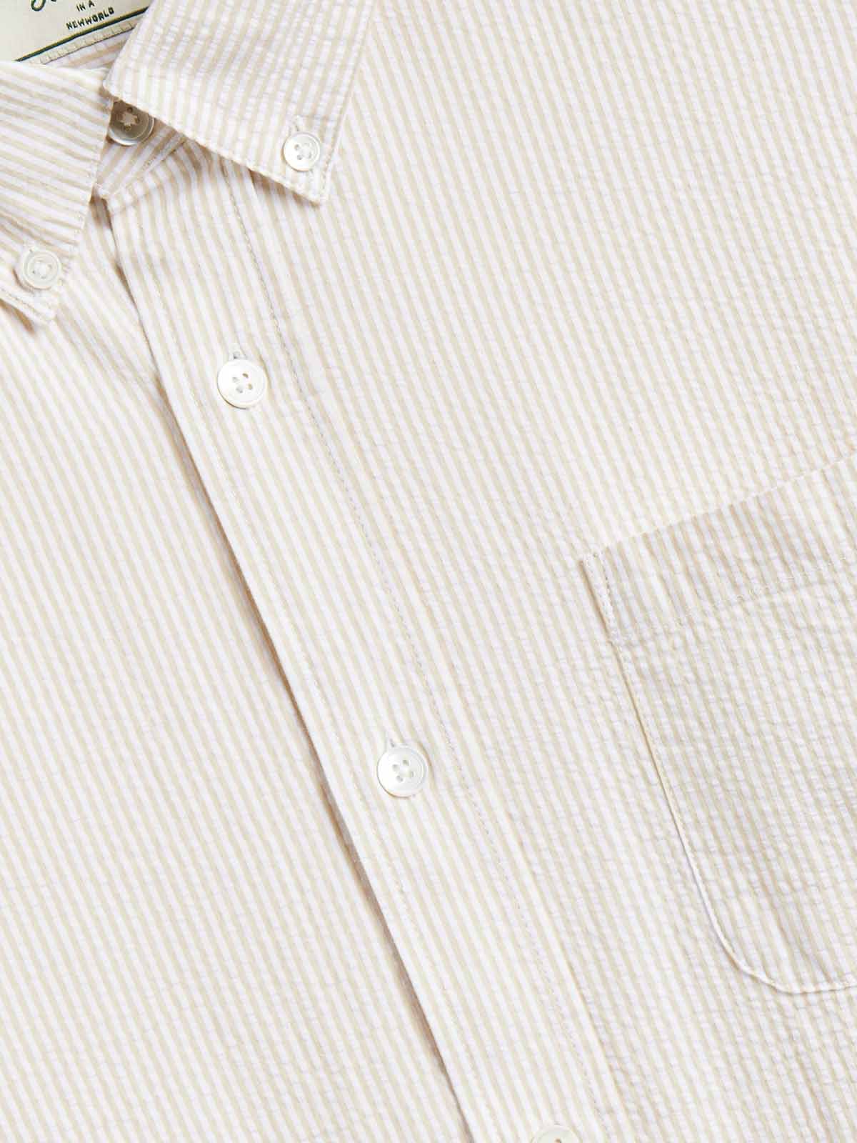 Portuguese Flannel Atlantico LS Shirt Stripe Sand