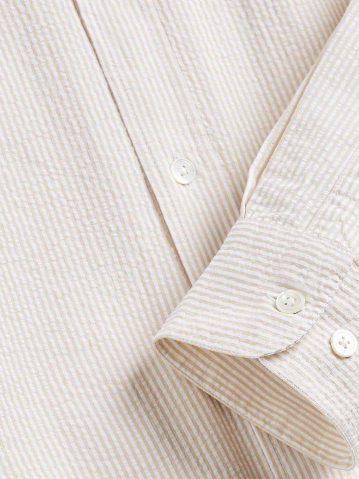 Portuguese Flannel Atlantico LS Shirt Stripe Sand