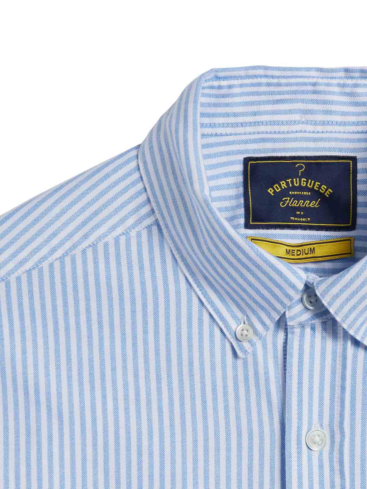 Portuguese Flannel Belavista Stripe Open Blue