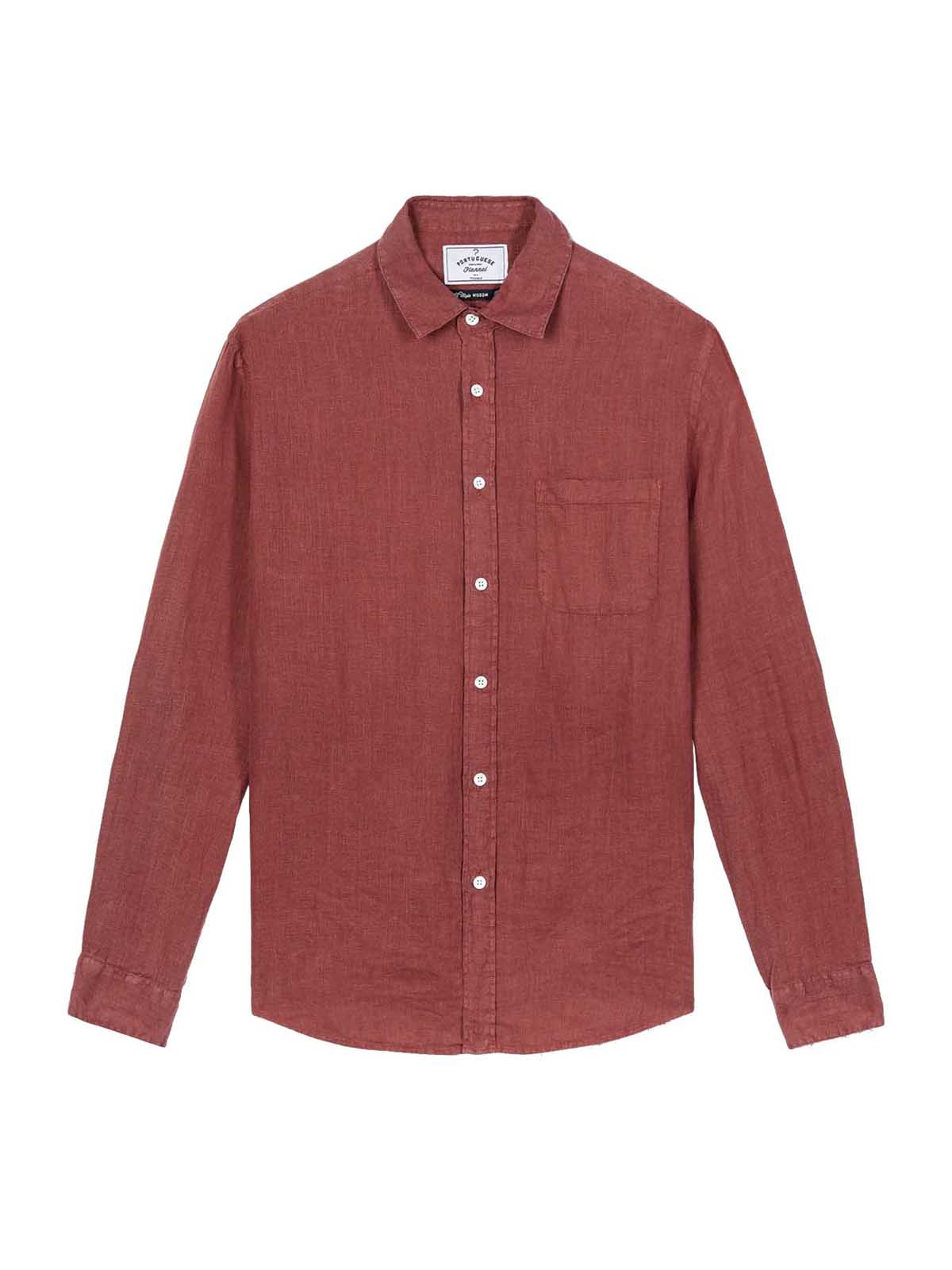 Portuguese Flannel Linen LS Bordeaux