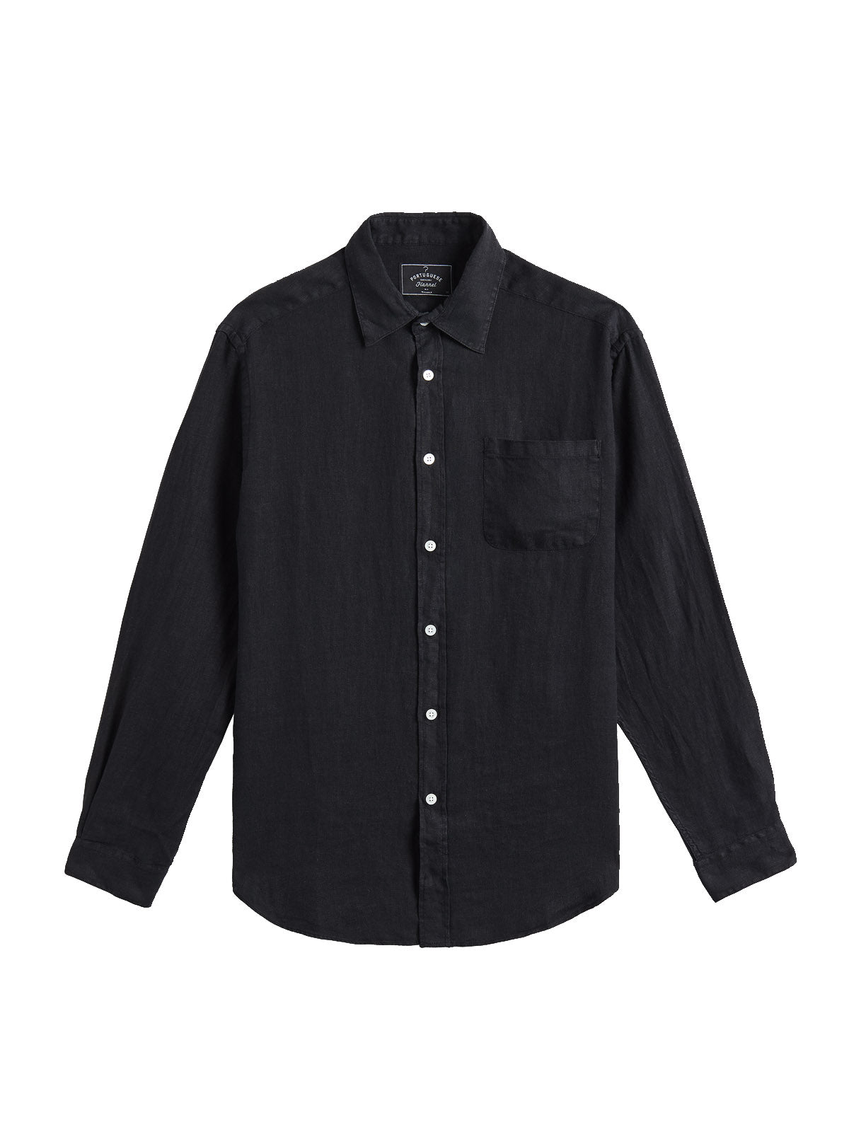 Portuguese Flannel Linen Shirt LS Black