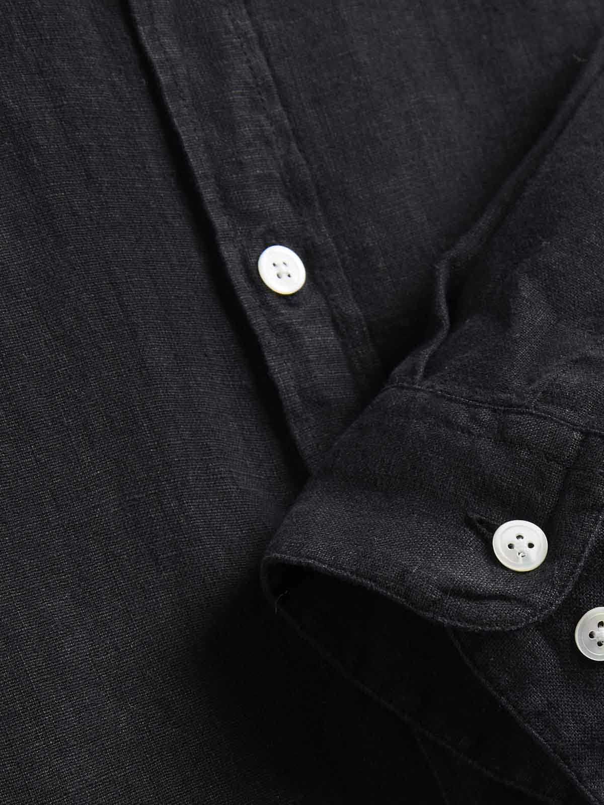 Portuguese Flannel Linen Shirt LS Black