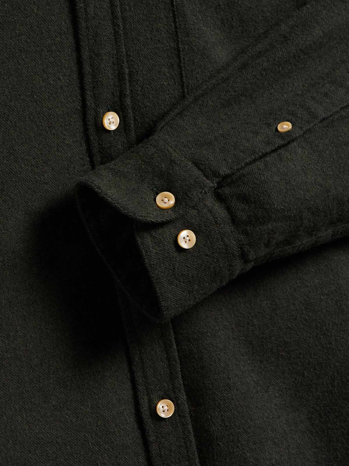 Portuguese Flannel Shirt Teca Forest Green