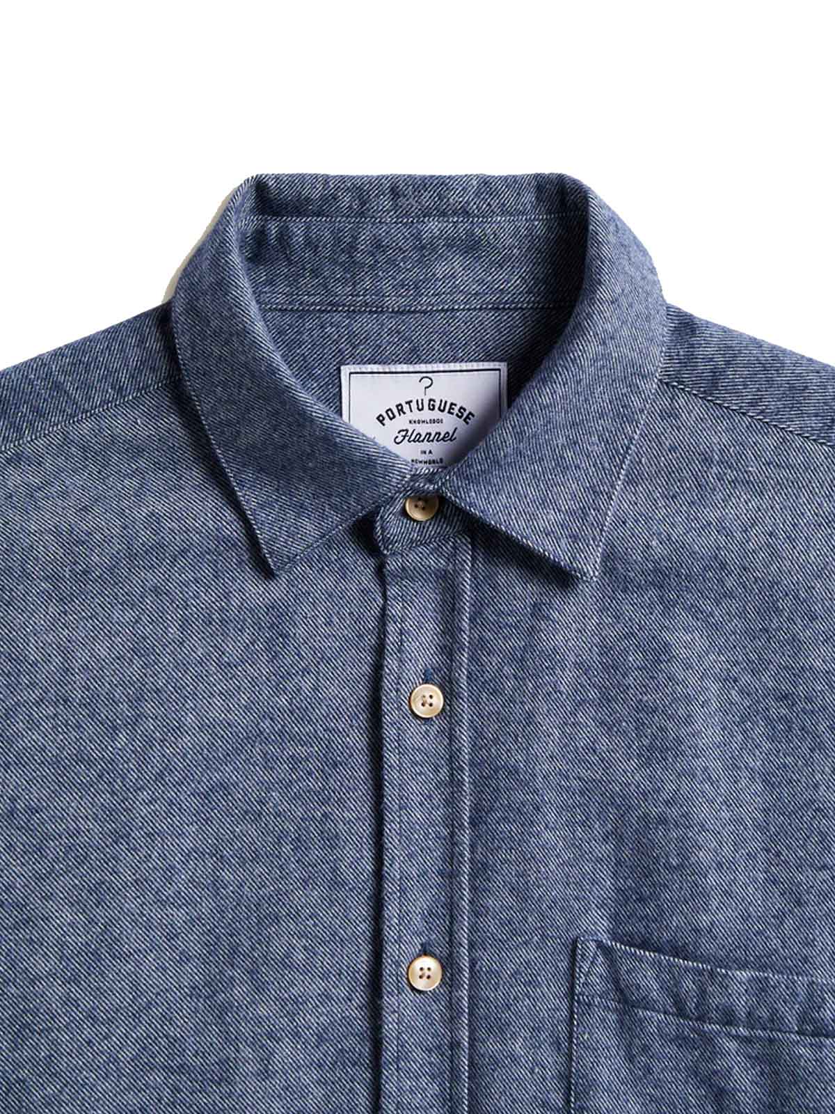 Portuguese Flannel Shirt Teca Indigo