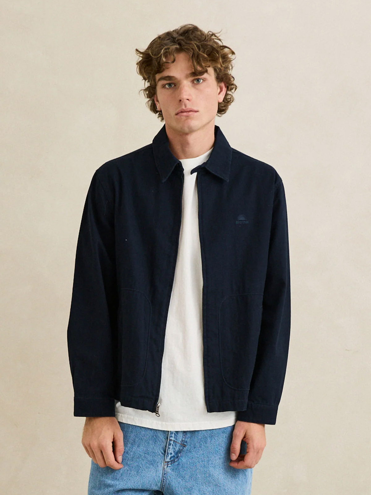 Rhythm Awake Herringbone Jacket Navy