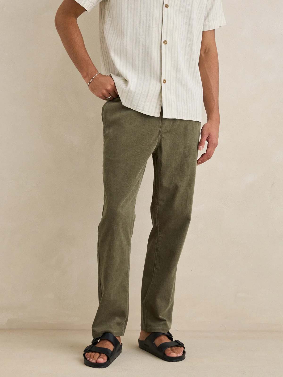 Rhythm Classic Cord Jam Pant Olive