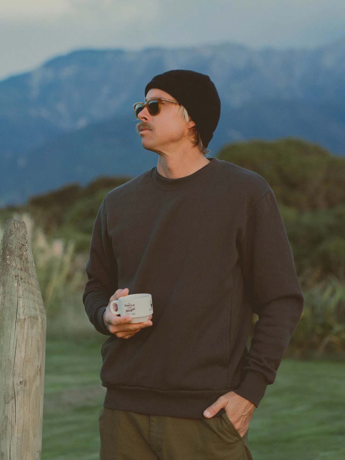 Rhythm Classic Crew Fleece Vintage Black
