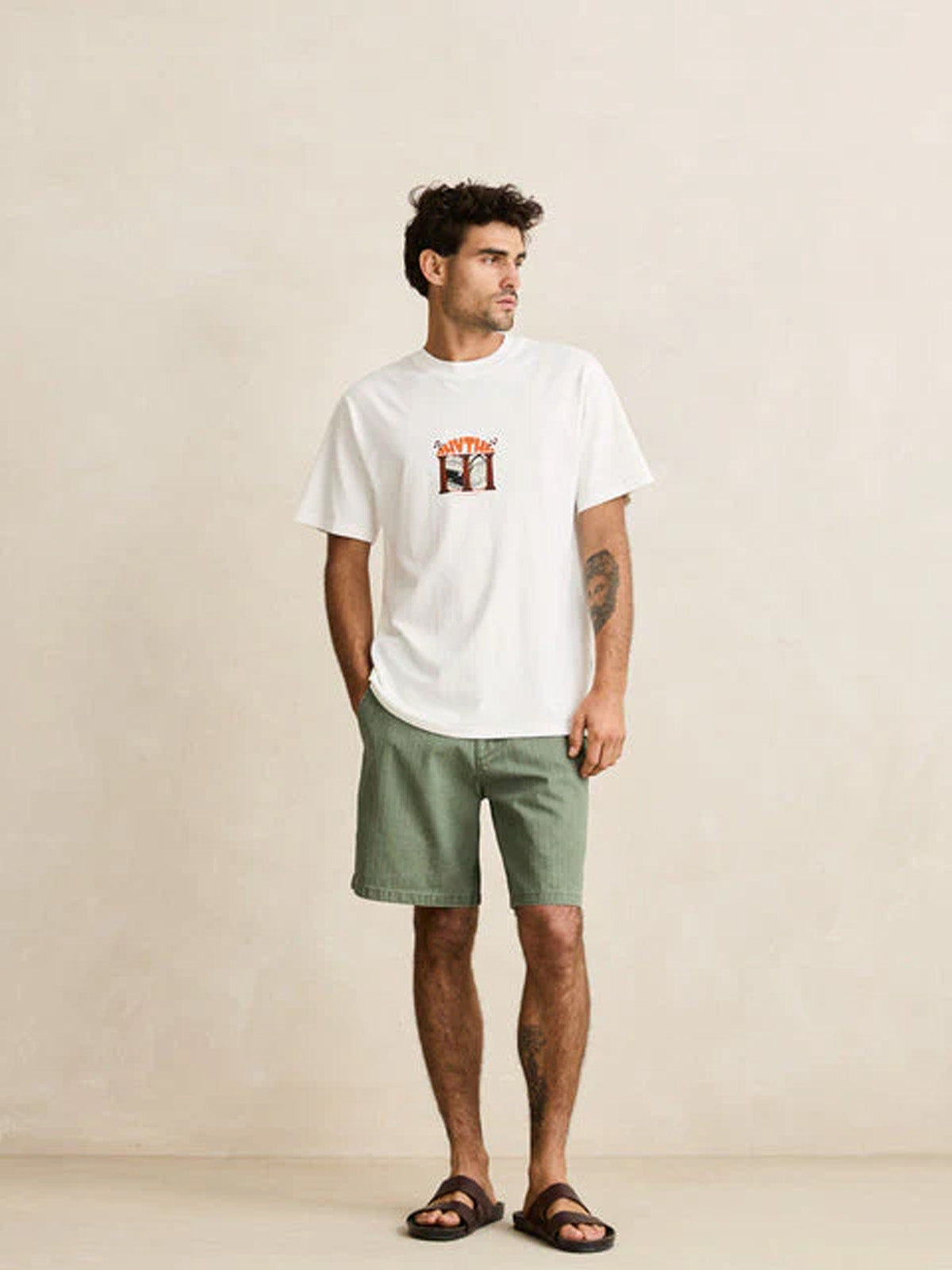 Rhythm Essential Herringbone Short Olive
