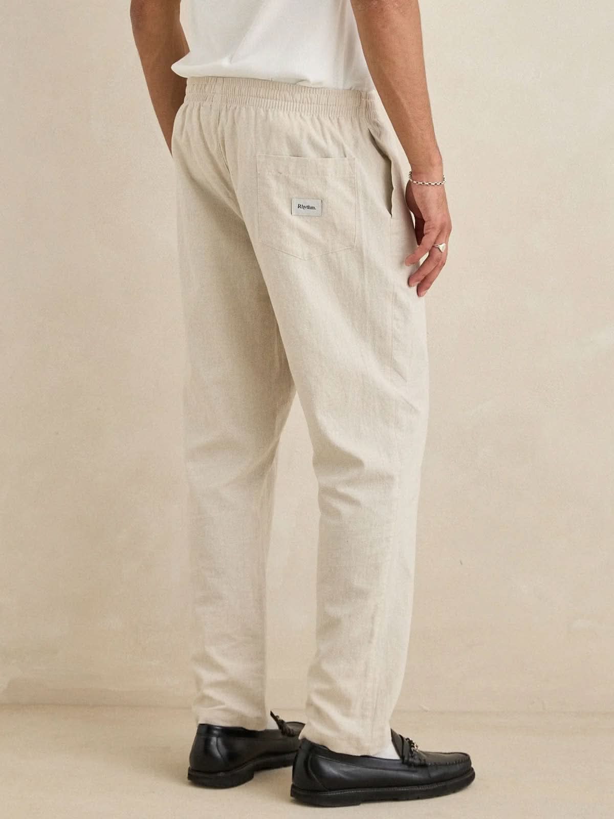 Rhythm Linen Jam Pant Bone