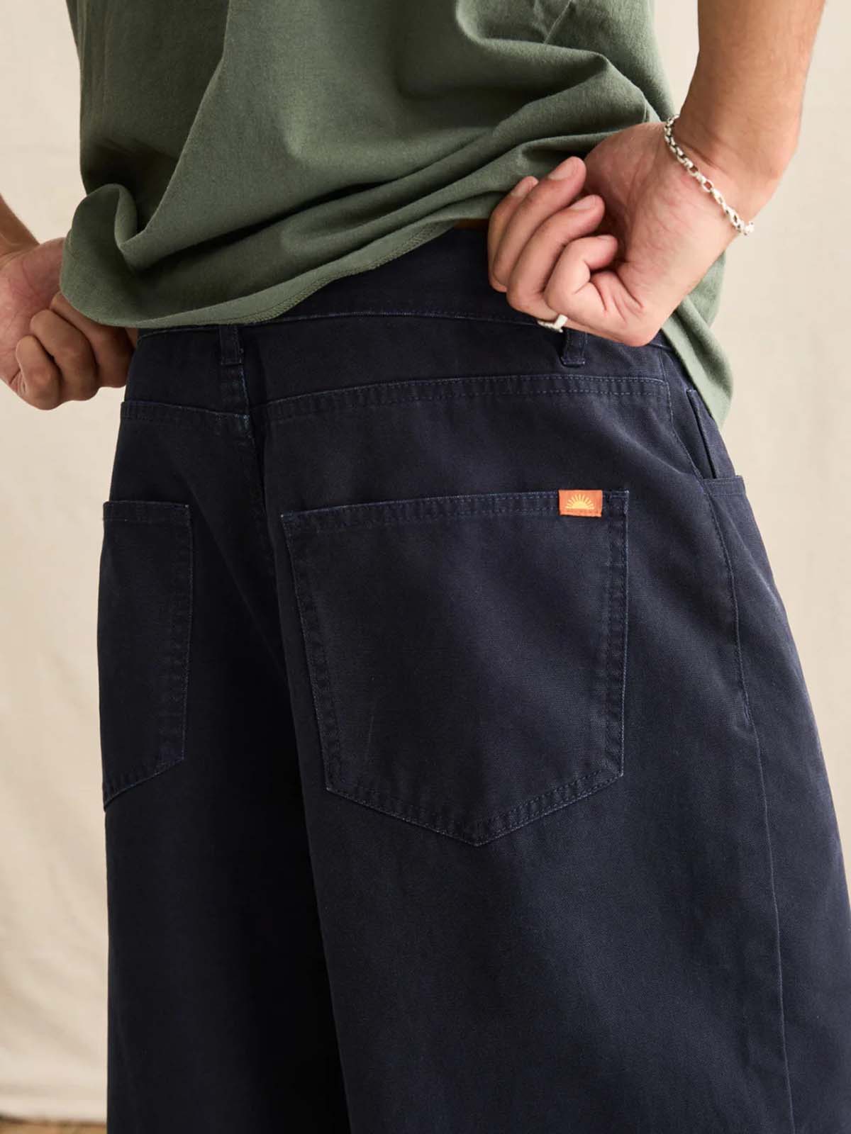 Rhythm Relaxed Wash Canvas Pant Midnight