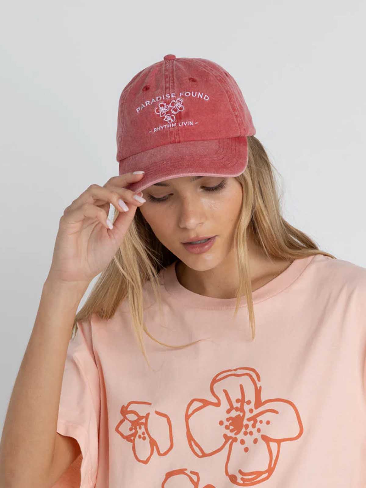 Rhythm Sanctuary Floral Cap Red