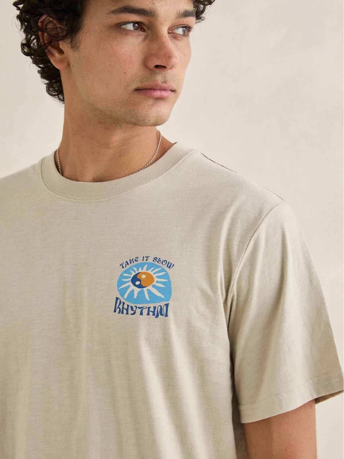 Rhythm Slow Down Slub T-Shirt Moonrock